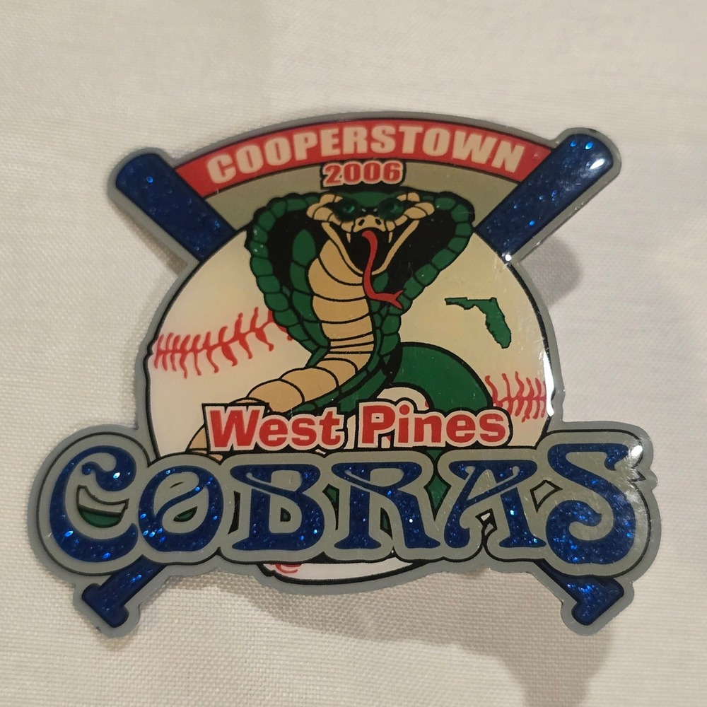 West Pines Cobras Baseball Pin Cooperstown 2006 Enamel Glitter COBRA‎